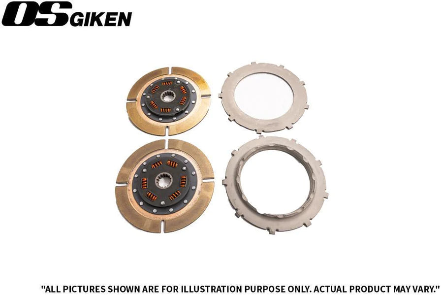 OS Giken VQ35HR CD009 Gearbox Style Discs 1JZ/2JZ TR Twin Plate Clutch 24T Nissan Spline overhaul kit A (TR2CD)